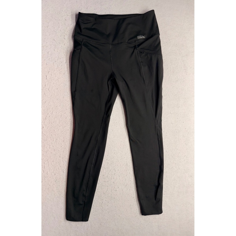 Eddie Bauer Trail Tight Black Performance Leggings Womens Medium Zipper Pocket